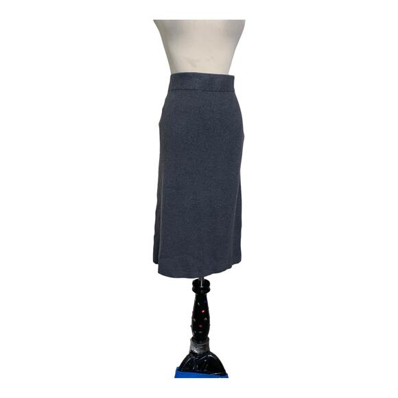 Banana Republic gray knee length pull on skirt size M - Picture 6 of 11